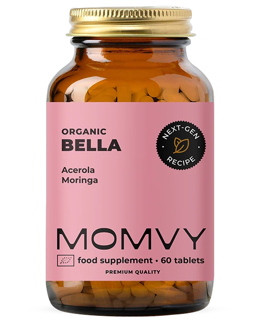 Флакон MOMVY Organic BELLA — Acerola и Moringa, 60 таблетки